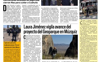Portada RCG Carbonífera [25 de febrero de 2026] Encabeza gobernador conmemoración del Día de la Bandera; Laura Jiménez vigila avance del Geoparque Múzquiz y más…