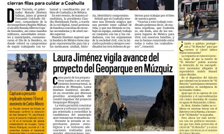 Portada RCG Carbonífera [25 de febrero de 2026] Encabeza gobernador conmemoración del Día de la Bandera; Laura Jiménez vigila avance del Geoparque Múzquiz y más…