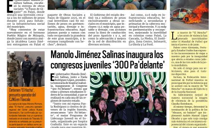 Portada RCG Carbonífera [26 de febrero de 2026] Fortalecen Múzquiz con más obras sociales; Manolo Jiménez inaugura los congresos juveniles ‘300 Pa’delante’ y más…