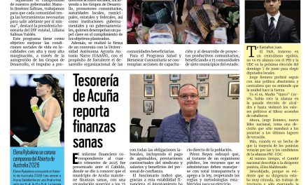 Portada RCG Fronteriza [1 de febrero de 2026] Impulsa DIF Coahuila proyectos comunitarios de salud y bienestar; Disminuyen hasta 95% las llamadas falsas a Cruz Roja en Acuña y más…
