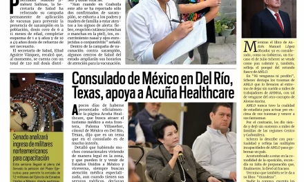 Portada RCG Fronteriza [16 de febrero de 2026] Coahuila refuerza la prevención contra el sarampión; Consulado de México en Del Río apoya a Acuña Healthcare y más…