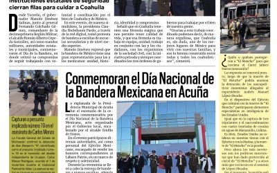 Portada RCG Fronteriza [25 de febrero de 2026] Encabeza gobernador conmemoración del Día de la Bandera; conmemoran el Día Nacional de la Bandera Mexicana en Acuña y más…