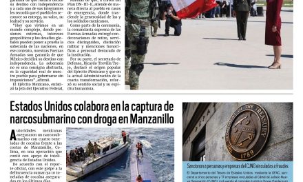 Portada RCG Nacional e Internacional [20 de febrero de 2026] Nuestras Fuerzas Armadas son garantía de independencia: Sheinbaum; EE. UU. colabora en la captura de narcosubmarino con droga en Manzanillo y más…