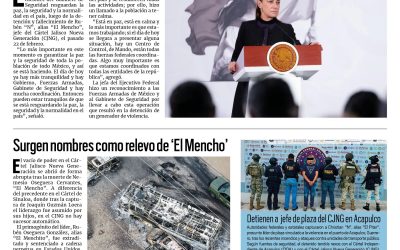 Portada RCG Nacional e Internacional [24 de febrero de 2026] Se está resguardando la paz y la seguridad del país: Sheinbaum; surgen nombres como relevo de ‘El Mencho’ y más…