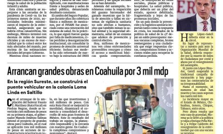 Portada RCG Media [12 de febrero de 2026] Inunda 4T de sarampión al país; arrancan grandes obras en Coahuila por 3 mil mdp y más…