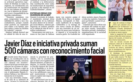 Portada RCG Media [24 de febrero de 2026] Seguimos manteniendo un Coahuila seguro: Manolo Jiménez; Javier Díaz e iniciativa privada suman 500 cámaras con reconocimiento facial y más…