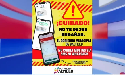 Alerta sobre mensajes SMS falsos relacionados con multas e infracciones en Saltillo