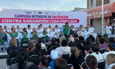 Arranca campaña intensiva de vacunación contra el sarampión en Saltillo