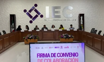 Firman convenio IEC y Asociación de Consejeras Estatales contra la violencia política