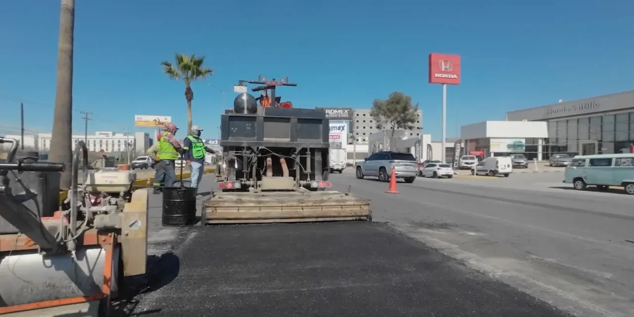 Intensifica Saltillo trabajos de rehabilitación de la Calzada Antonio Narro