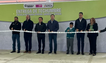 Saltillo: Entregan techumbre en la primaria Andrés S. Viesca de la Bellavista