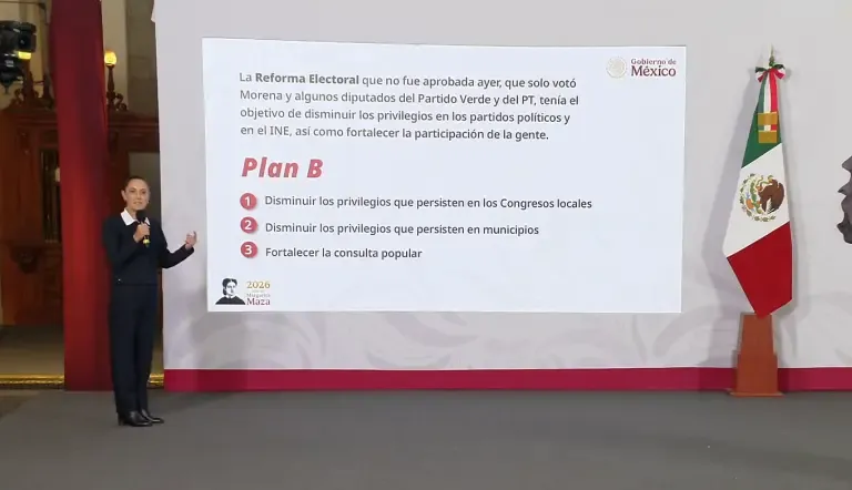 Sheinbaum enviará el Plan B de la reforma electoral
