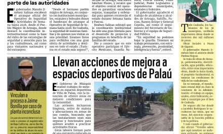 Portada RCG Carbonífera [25 de marzo de 2026] Arranca Manolo Jiménez operativo de seguridad de Semana Santa y Pascua; llevan acciones de mejora a espacios deportivos de Palaú y más…