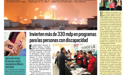 Portada RCG Centro [18 de marzo de 2026] Explosión en Dos Bocas dejó a cinco personas sin vida; invierten más de 330 mdp en programas para personas con discapacidad y más…