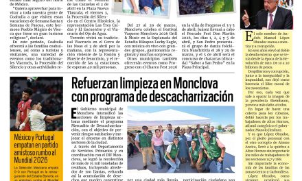 Portada RCG Centro [29 de marzo de 2026] Visita los Pueblos Mágicos de Coahuila estas vacaciones: Manolo Jiménez; Amenazan exobreros de AHMSA con bloqueos si falla subasta y más…