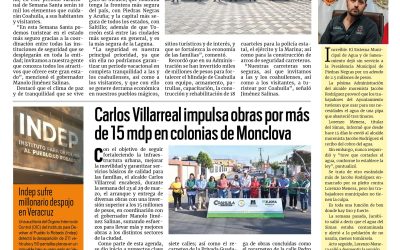 Portada RCG Centro [31 de marzo de 2026] Más de 10 mil elementos cuidad Coahuila durante Semana Santa; Carlos Villarreal impulsa obras por más de 15 mdp en colonias de Monclova y más…