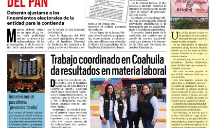 Portada RCG Lagunera [9 de marzo de 2026] IEC ordena a Morena ajustarse a las reglas ante denuncia del PAN; trabajo coordinado en Coahuila  da resultados en materia laboral y más…
