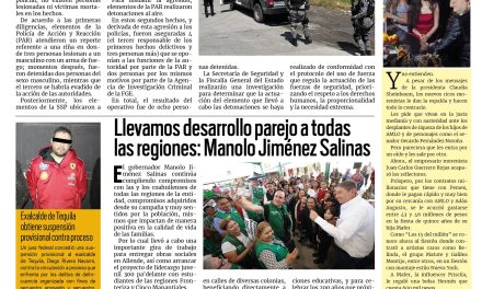 Portada RCG Lagunera [10 de marzo de 2026] Los detienen por riña en la colonia Lomas del Refugio; llevamos desarrollo parejo a todas las regiones: Manolo Jiménez y más…