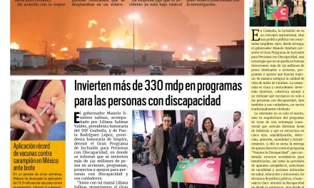 Portada RCG Lagunera [18 de marzo de 2026] Explosión en Dos Bocas dejó a cinco personas sin vida; invierten más de 330 mdp en programas para personas con discapacidad y más…