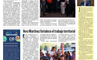 Portada RCG Lagunera [28 de marzo de 2026] Siguen llegando grandes inversiones a Coahuila: Manolo; Vero Martínez fortalece el trabajo territorial y más…