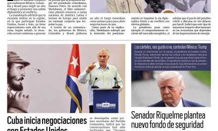 Portada RCG Nacional e Internacional [14 de marzo de 2026] México, Brasil y Colombia alertan de repercusiones por conflicto en Irán; Cuba inicia negociaciones con Estados Unidos y más…