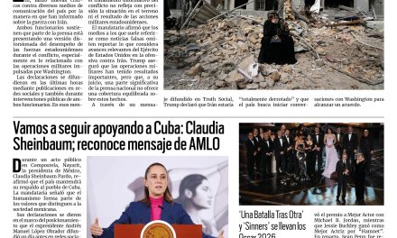 Portada RCG Nacional e Internacional [16 de marzo de 2026] Trump amenaza retirar a televisoras que cubren guerra contra Irán; vamos a seguir apoyando a Cuba: Sheinbaum; reconoce mensaje de AMLO y más…