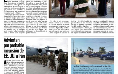 Portada RCG Nacional e Internacional [30 de marzo de 2026] Sheinbaum encabeza bicentenario del natalicio de Margarita Maza; advierten por probable incursión de EE. UU. en Irán y más…