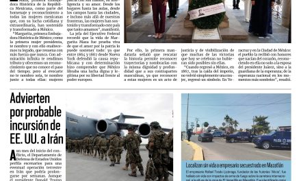 Portada RCG Nacional e Internacional [30 de marzo de 2026] Sheinbaum encabeza bicentenario del natalicio de Margarita Maza; advierten por probable incursión de EE. UU. en Irán y más…