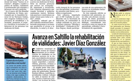 Portada RCG Media [23 de marzo de 2026] DIF Coahuila impulsa más oportunidades para la inclusión; avanza en Saltillo la rehabilitación de vialidades: Javier Díaz y más…