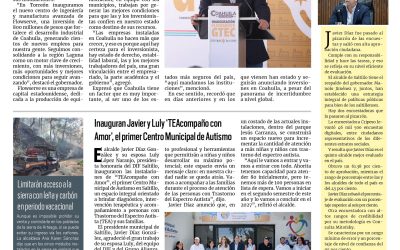Portada RCG Media [28 de marzo de 2026] Siguen llegando grandes inversiones a Coahuila: Manolo;Inauguran Javier y Luly ‘TEAcompaño con Amor’, el primer Centro Municipal de Autismo y más…