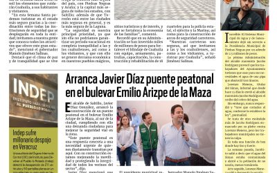Portada RCG Media [31 de marzo de 2026] Más de 10 mil elementos cuidad Coahuila durante Semana Santa; arranca Javier Díaz puente peatonal en el Emilio Arizpe de la Maza y más…