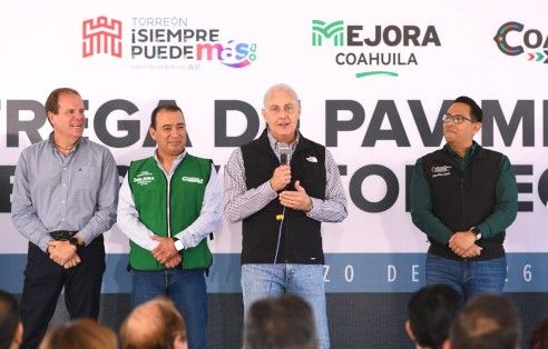 Román Alberto Cepeda entrega la pavimentación del bulevar Torreón 2000 y prolongación Juárez