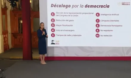 Sheinbaum presenta el ‘Decálogo por la Democracia’, en el marco de la iniciativa de reforma electoral