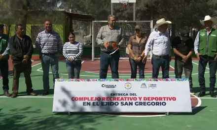 Entregan complejo recreativo;  le apuesta Ramos al deporte y recreación