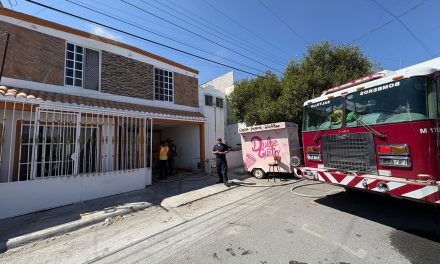 Controlan incendio en vivienda de la colonia Las Haciendas