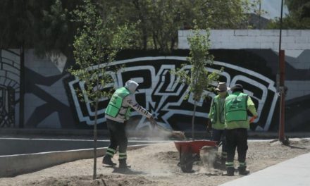 Refuerza el alcalde, Javier Díaz limpieza y mantenimiento de la Plaza Mirasierra Spurs