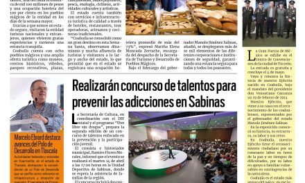 Portada RCG Carbonífera [13 de abril de 2026] Manolo Jiménez destaca derrama económica durante temporada vacacional; realizarán concurso de talentos para prevenir las adicciones y más noticias…