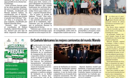 Portada RCG Carbonífera [11 de abril de 2026] Arranca Mejora obras sociales en Sabinas; en Coahuila fabricamos las mejores camionetas del mundo: Manolo y más noticias…