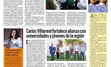 Portada RCG Centro [14 de abril de 2026] Da inicio el Programa de Empleo para mujeres cuidadoras del hogar; Carlos Villarreal fortalece alianza con universidades y más noticias…