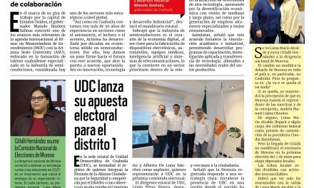Portada RCG Fronteriza [17 de abril de 2026] Firma Manolo Jiménez acuerdo en materia de semiconductores en Washington; UDC lanza su apuesta electoral para el Distrito 1 y más noticias…