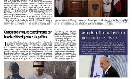 Portada RCG Nacional e Internacional [25 de abril de 2026] Maru Campos anuncia comisión para investigar presencia de agentes de la CIA; comparece ante juez contralmirante por huachicol fiscal; pedirá asilo político y más…