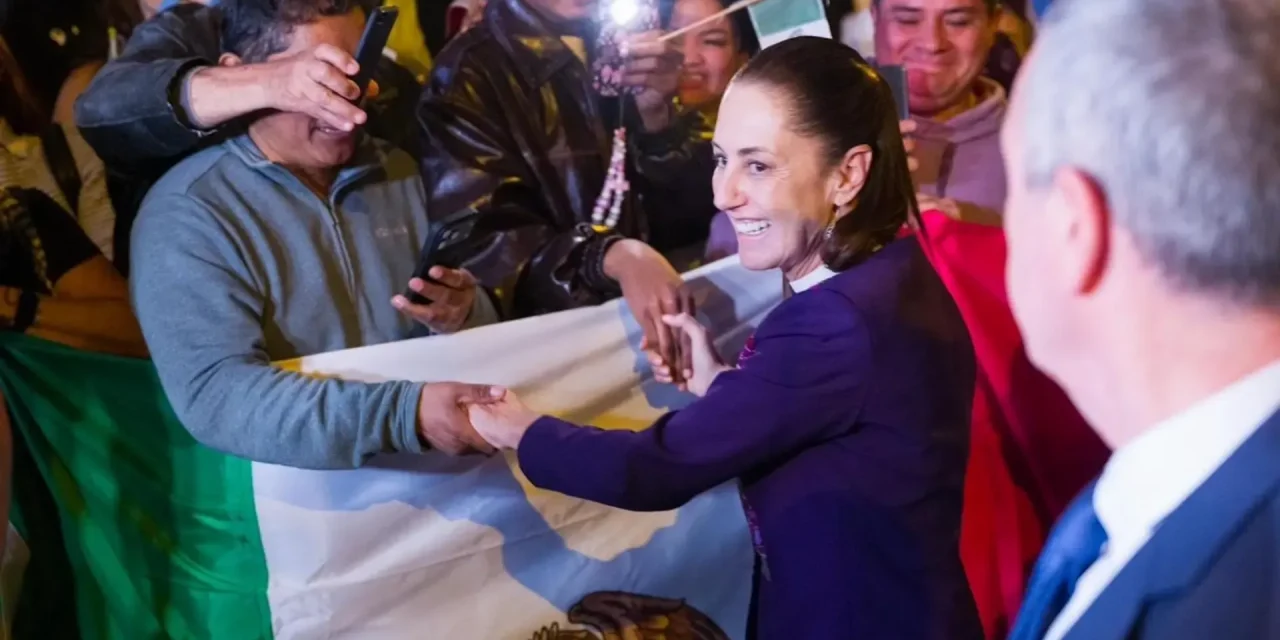 Mexicanos reciben a Claudia Sheinbaum en Barcelona