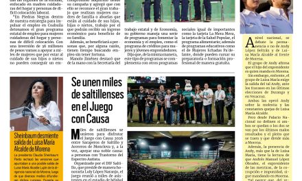 Portada RCG Media [14 de abril de 2026] Da inicio el Programa de Empleo para mujeres cuidadoras del hogar; se unen miles de saltillenses en el Juego con Causa y más noticias…