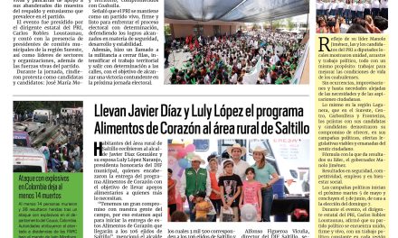 Portada RCG Media [26 de abril de 2026] El PRI va por todo rumbo al Congreso: Manolo; Municipio de Ramos Arizpe avanza con el programa ‘Todos Chambeando’ y más…