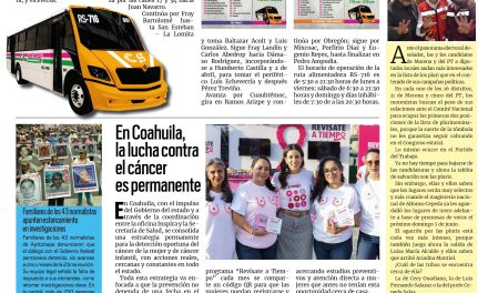 Portada RCG Media [27 de abril de 2026] Anuncia alcalde ruta alimentadora de Colinas de Santiago a La Minita; en Coahuila, la lucha contra el cáncer es permanente y más…