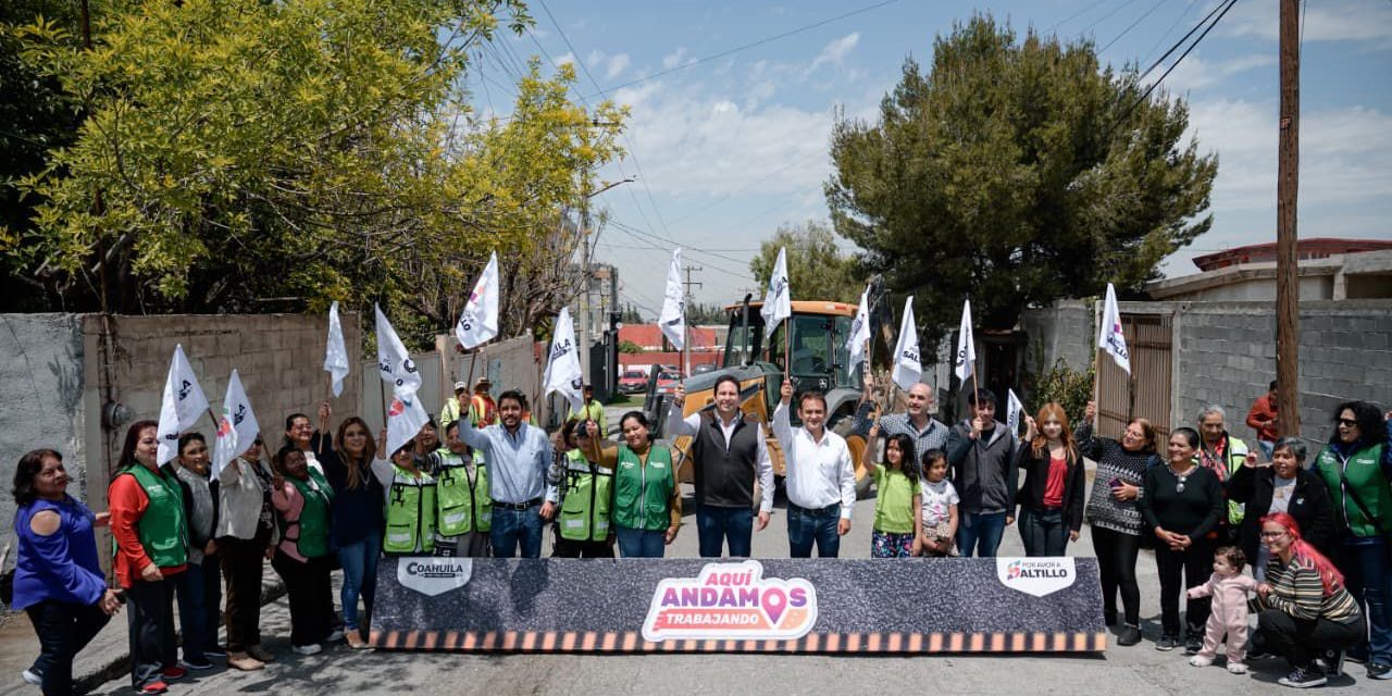 Comienza Javier Díaz más obras de pavimentación al sur de Saltillo