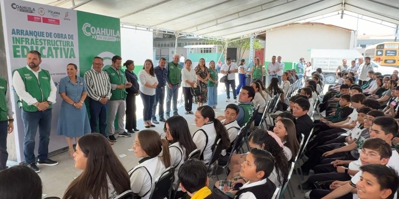 Arranca construcción de techumbre en secundaria Margarita Maza de Juárez