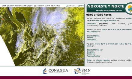 Persisten lluvias intensas y onda de calor en gran parte del país este sábado