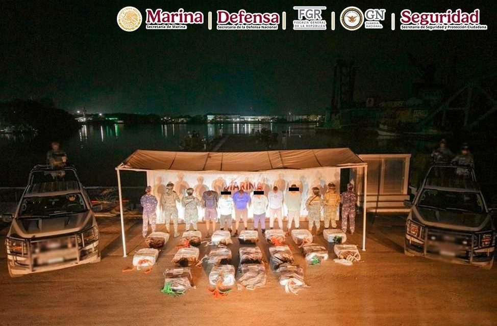 Golpe al narcotráfico en el Pacífico: Aseguran casi una tonelada de cocaína frente a Chiapas