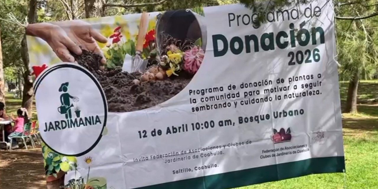 Jardimania entrega 2 mil plantas en Saltillo